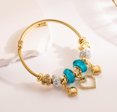 Heart-shaped Pendant Bracelet for Couples