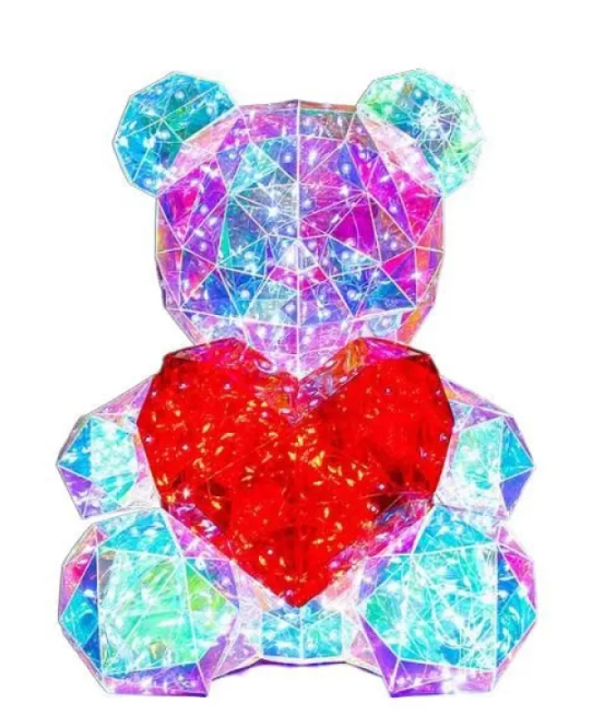 Colorful Luminous Bear Gift Birthday Gift Decoration – Keep Your ...
