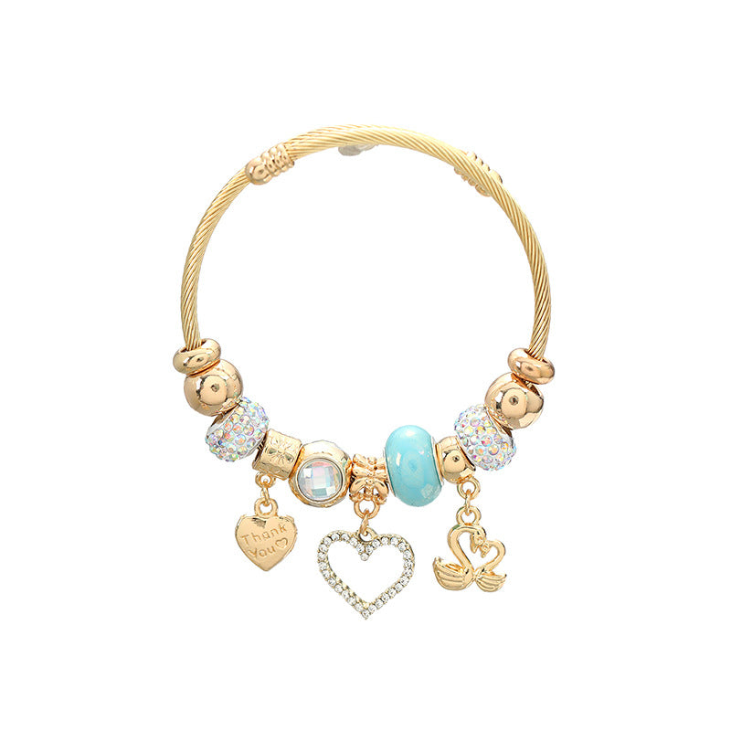 Heart-shaped Pendant Bracelet for Couples
