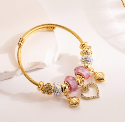 Heart-shaped Pendant Bracelet for Couples
