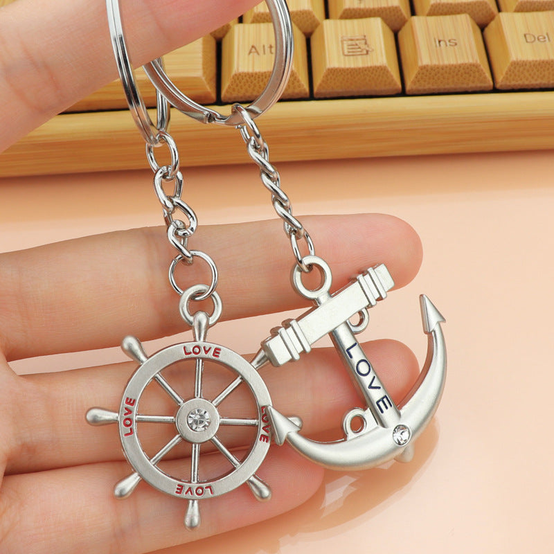 Metal Love Keychain Couple Pendant Souvenir Gift