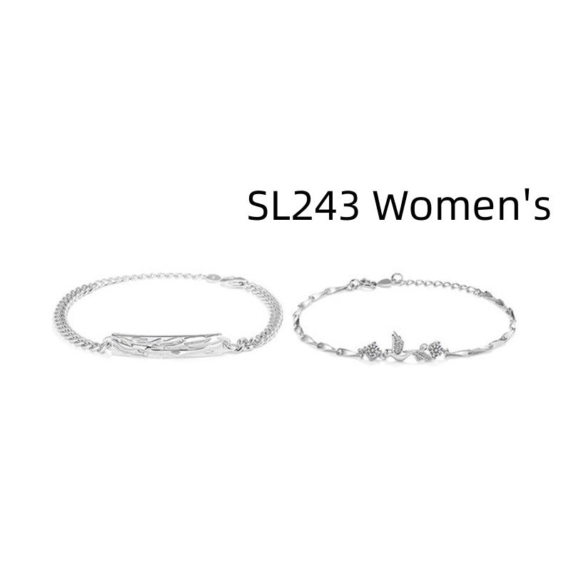 Personalized Bird Diamond Bracelet for Couples
