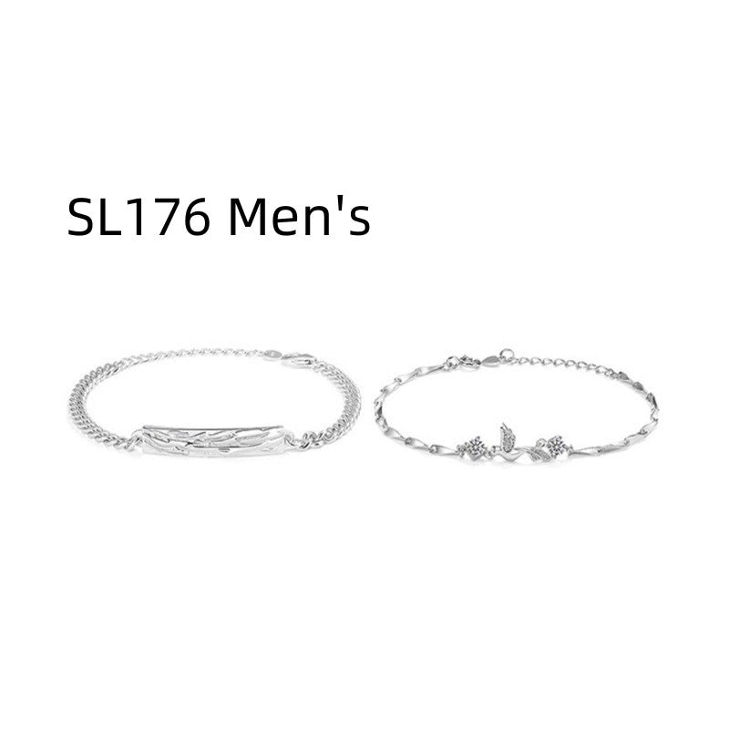 Personalized Bird Diamond Bracelet for Couples
