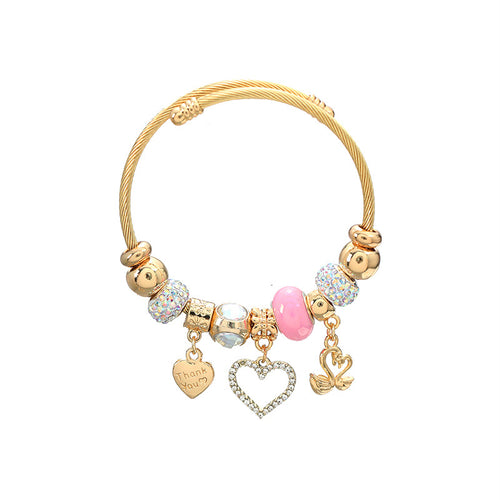 Heart-shaped Pendant Bracelet for Couples