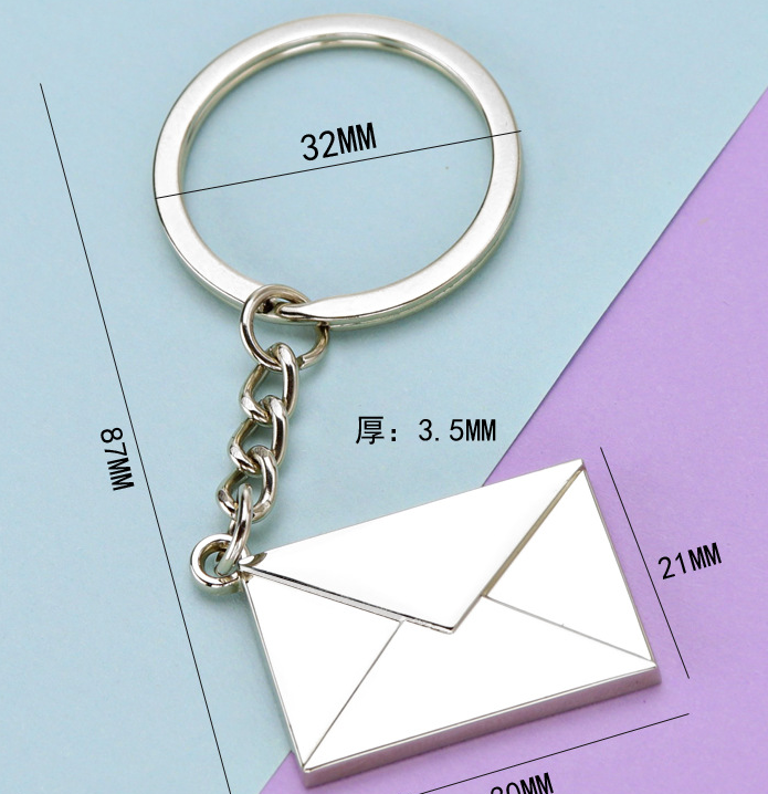 Metal Love Keychain Couple Pendant Souvenir Gift